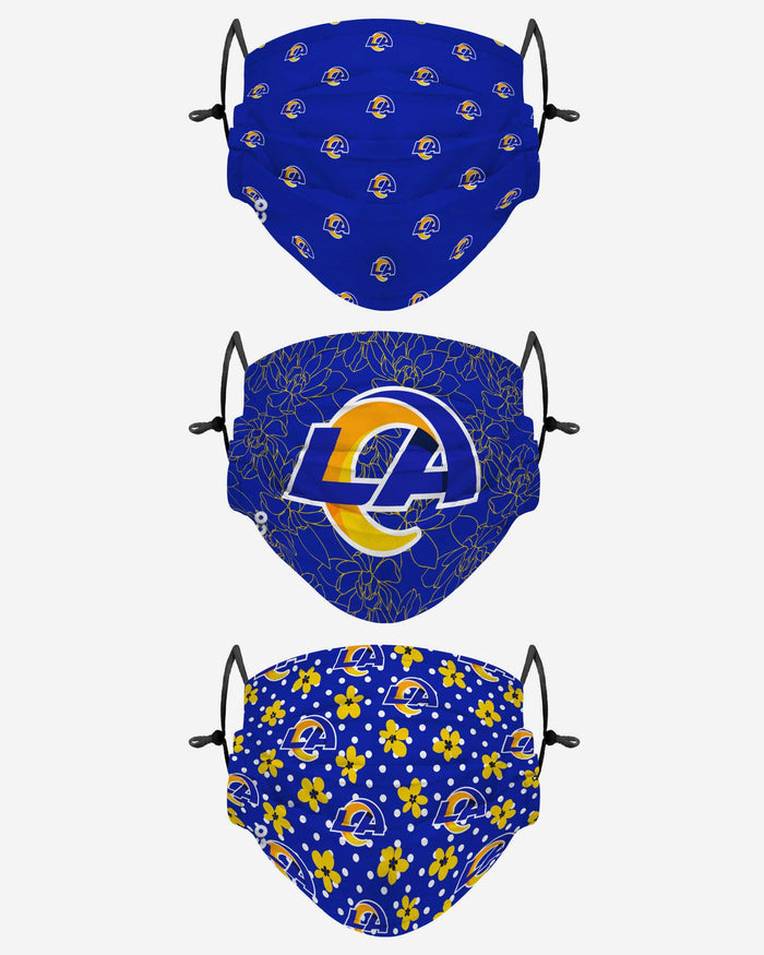 Los Angeles Rams Gameday Gardener 3 Pack Face Cover FOCO - FOCO.com