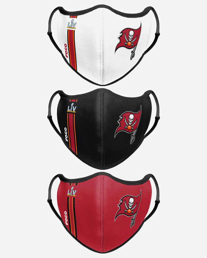 Tampa Bay Buccaneers Super Bowl LV Sport 3 Pack Face Cover FOCO - FOCO.com