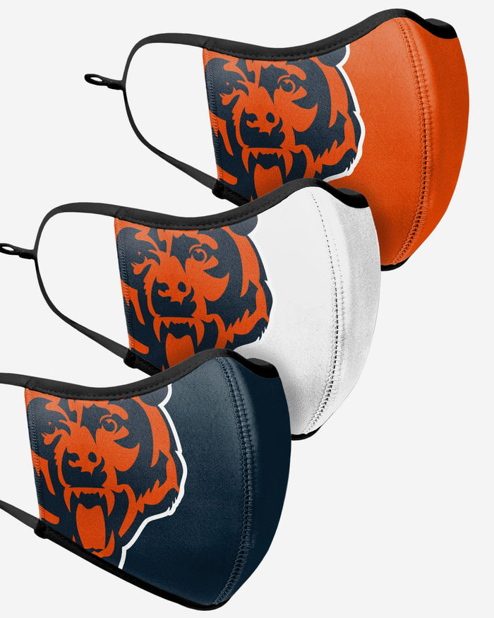 Chicago Bears Sport 3 Pack Face Cover FOCO - FOCO.com