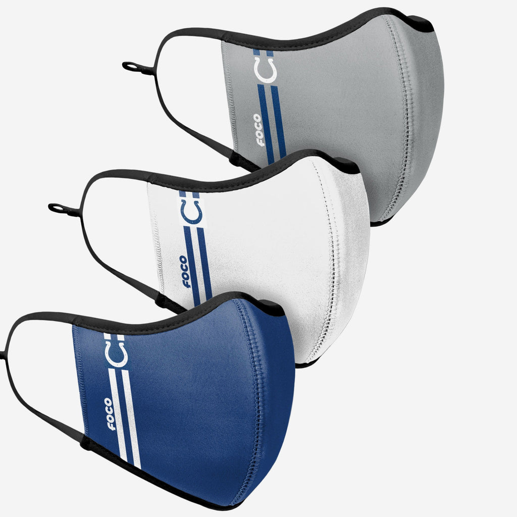 Indianapolis Colts Sport 3 Pack Face Cover FOCO