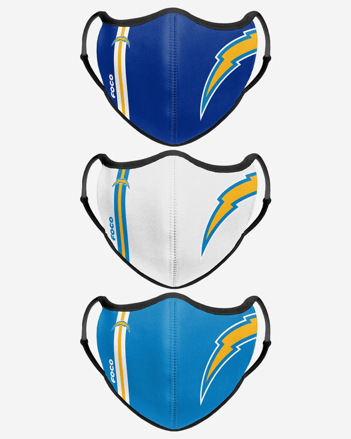 Los Angeles Chargers Sport 3 Pack Face Cover FOCO - FOCO.com