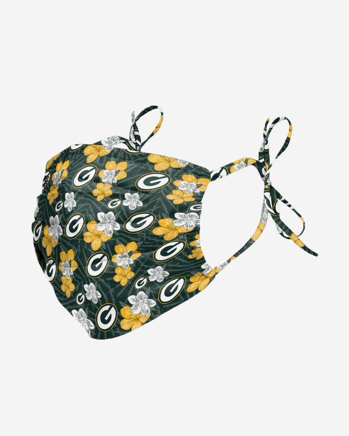 Green Bay Packers Hibiscus Tie-Back Face Cover FOCO - FOCO.com