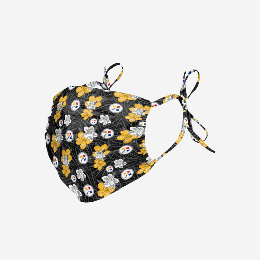 Pittsburgh Steelers Hibiscus Tie-Back Face Cover FOCO - FOCO.com