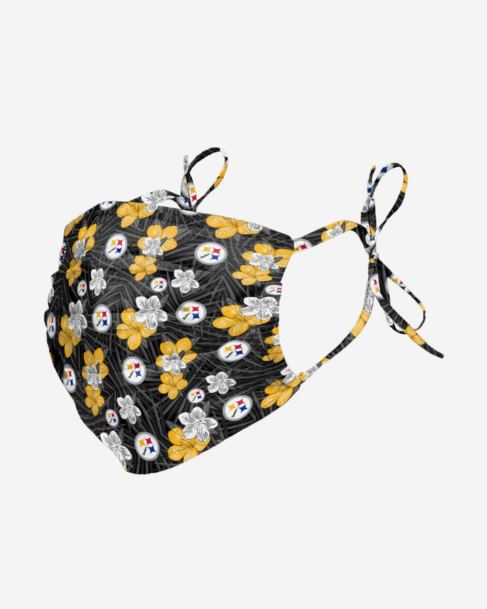 Pittsburgh Steelers Hibiscus Tie-Back Face Cover FOCO - FOCO.com