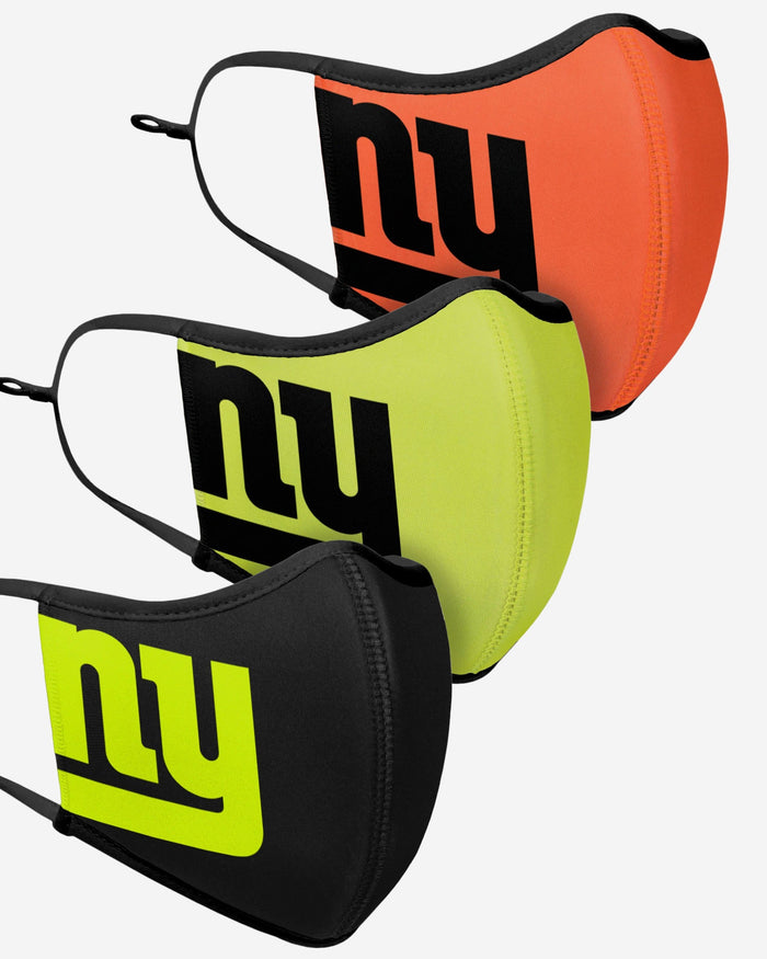 New York Giants Highlights Sport 3 Pack Face Cover FOCO - FOCO.com