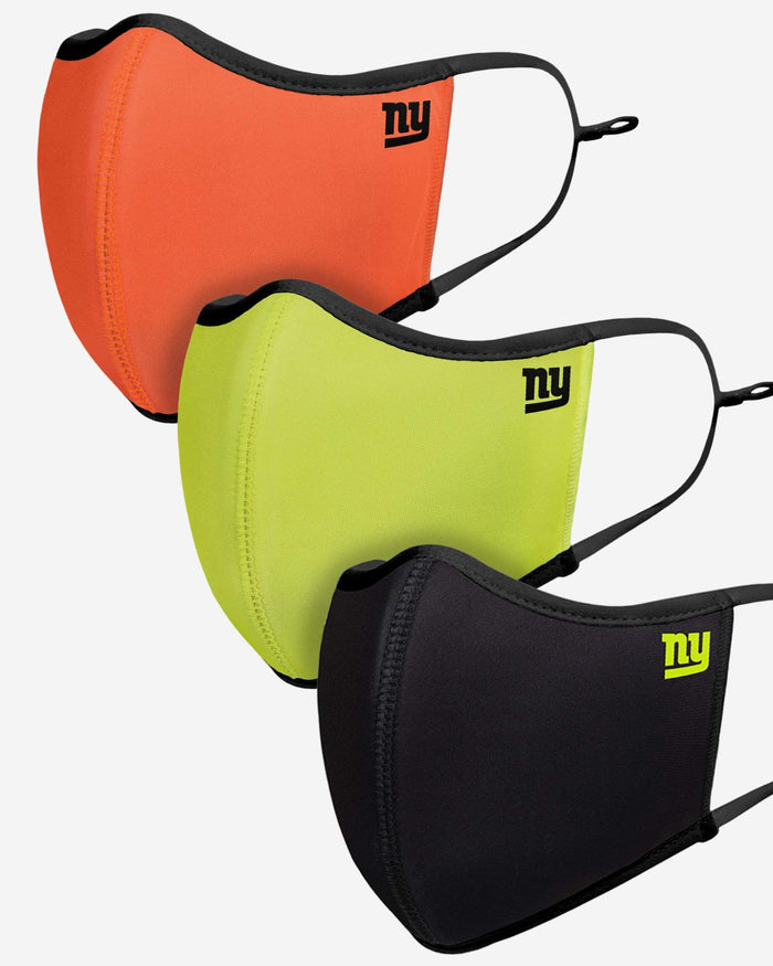 New York Giants Highlights Sport 3 Pack Face Cover FOCO - FOCO.com