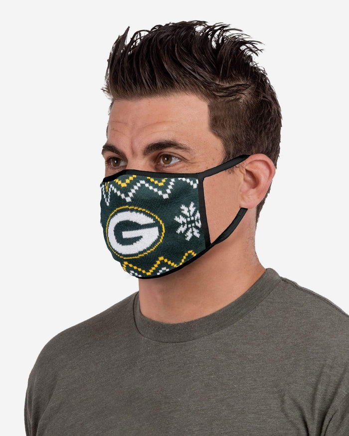 Green Bay Packers Knit 2 Pack Face Cover FOCO - FOCO.com
