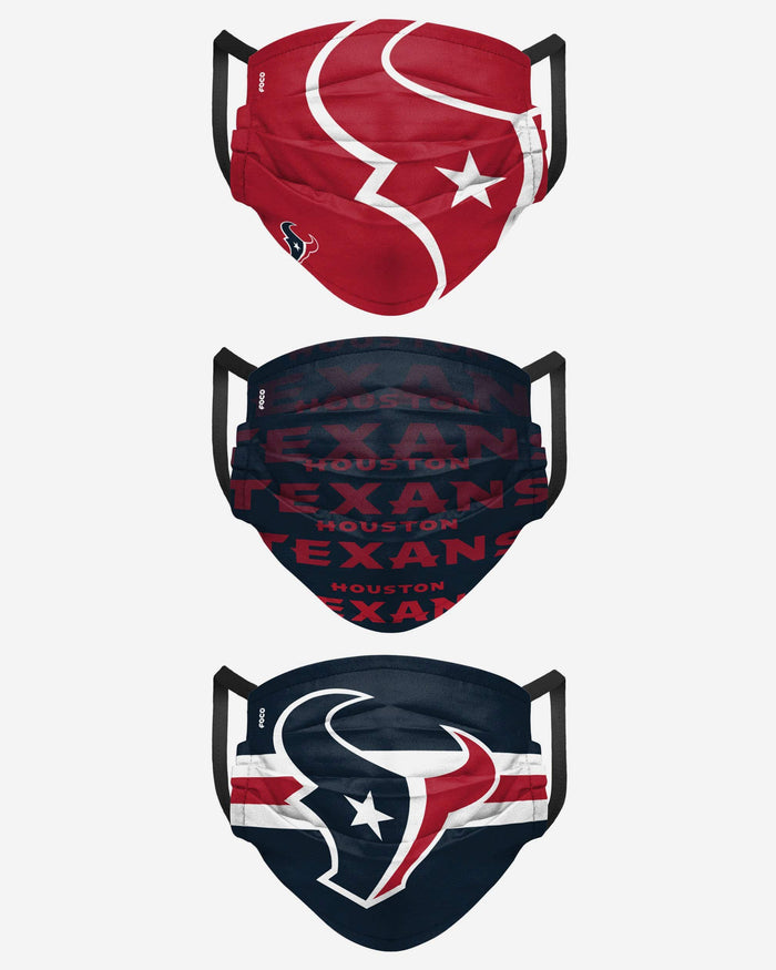 Houston Texans Matchday 3 Pack Face Cover FOCO - FOCO.com