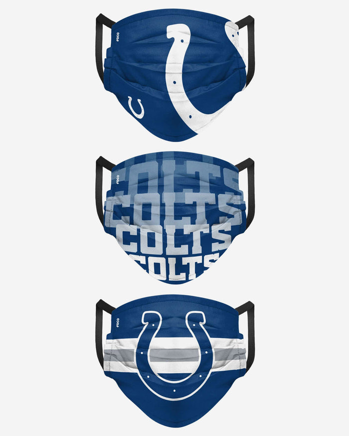 Indianapolis Colts Matchday 3 Pack Face Cover FOCO - FOCO.com