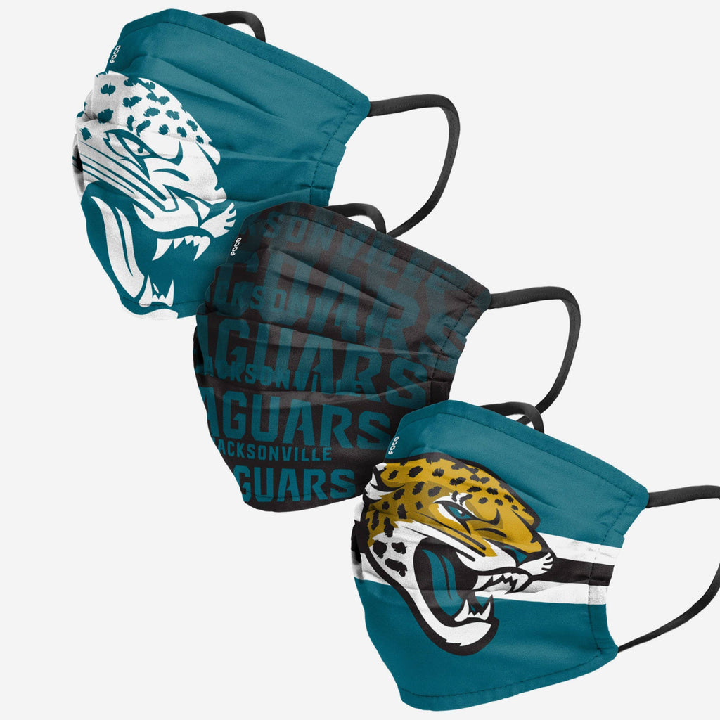 Jacksonville Jaguars Matchday 3 Pack Face Cover FOCO Adult - FOCO.com