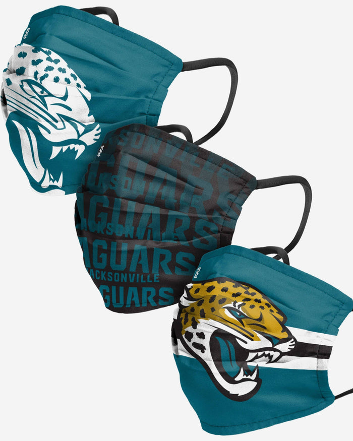 Jacksonville Jaguars Matchday 3 Pack Face Cover FOCO Adult - FOCO.com
