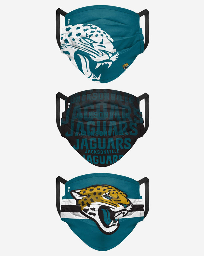 Jacksonville Jaguars Matchday 3 Pack Face Cover FOCO - FOCO.com
