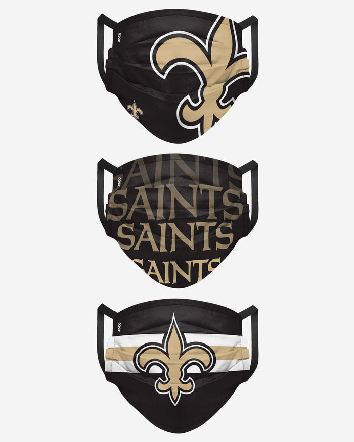 New Orleans Saints Matchday 3 Pack Face Cover FOCO - FOCO.com
