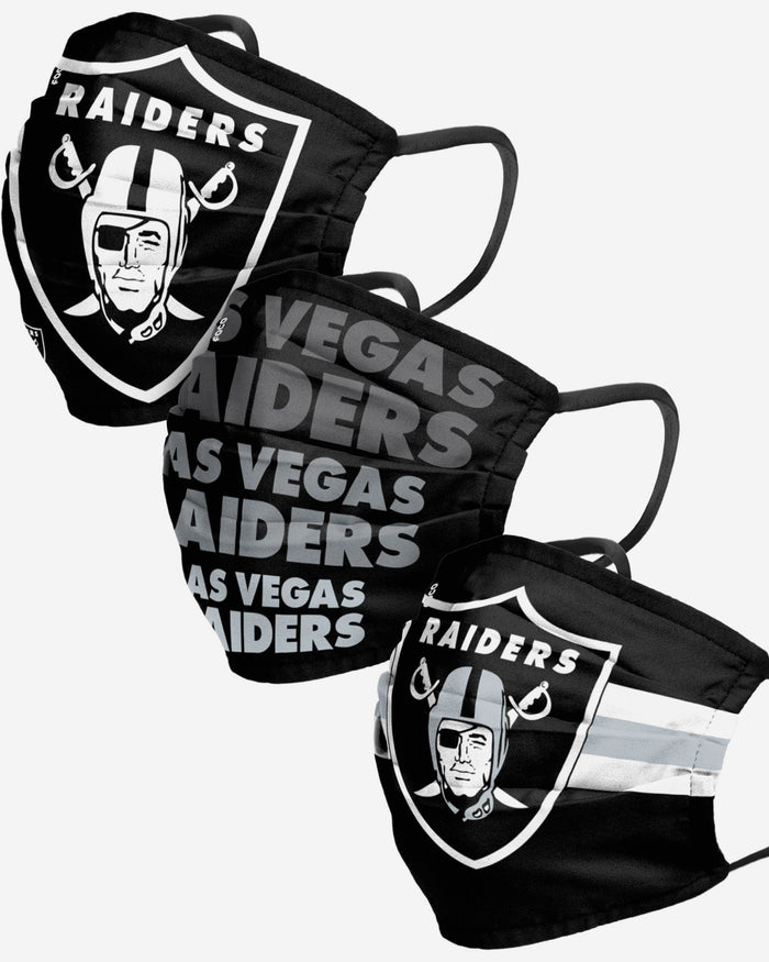 Las Vegas Raiders Matchday 3 Pack Face Cover FOCO Adult - FOCO.com