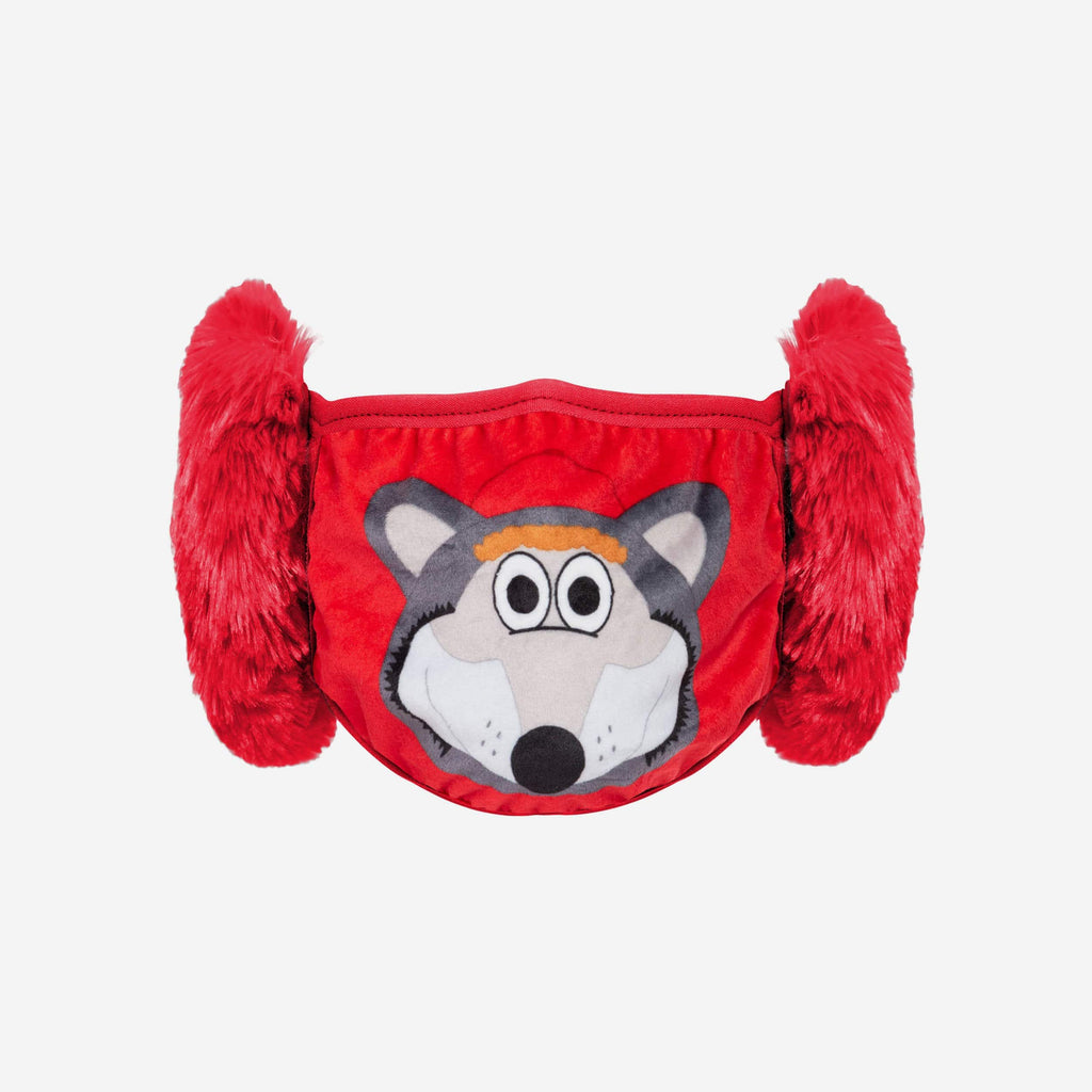 KC Wolf Kansas City Chiefs Mascot Earmuff Face Cover FOCO Adult - FOCO.com