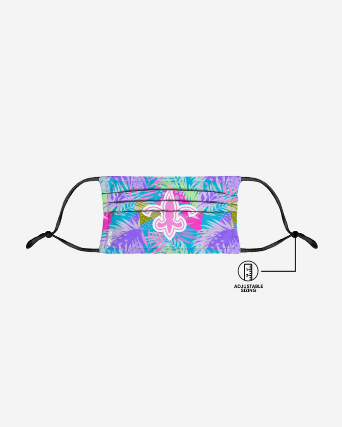 New Orleans Saints Neon Floral 3 Pack Face Cover FOCO - FOCO.com
