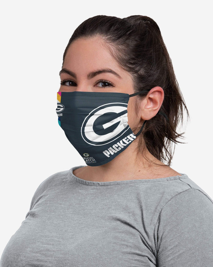 Green Bay Packers Crucial Catch Adjustable Face Cover FOCO - FOCO.com