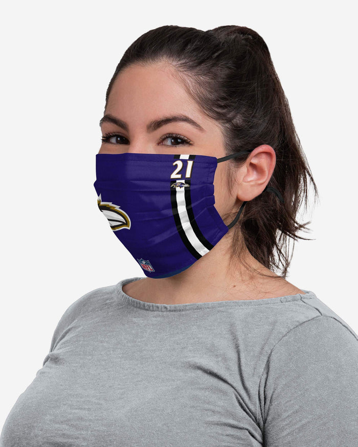 Mark Ingram Jr Baltimore Ravens On-Field Sideline Logo Face Cover FOCO - FOCO.com