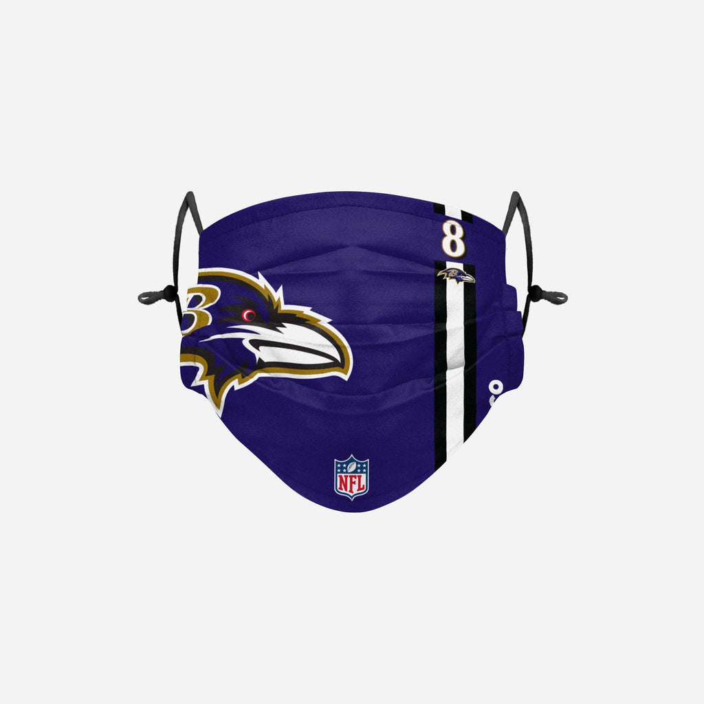 Lamar Jackson Baltimore Ravens On-Field Sideline Logo Face Cover FOCO Adult - FOCO.com