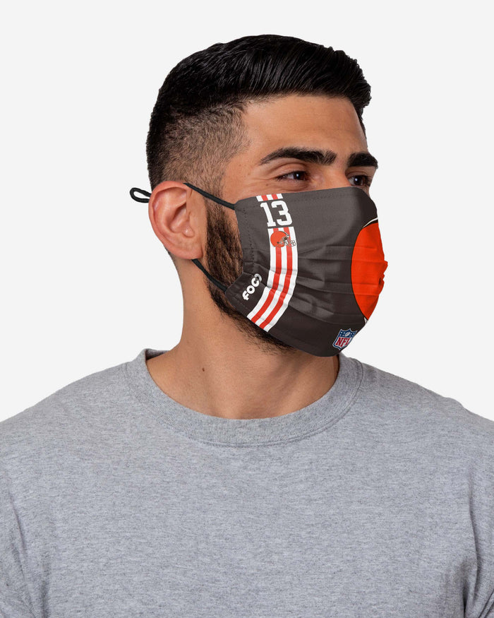 Odell Beckham Jr Cleveland Browns On-Field Sideline Logo Face Cover FOCO - FOCO.com