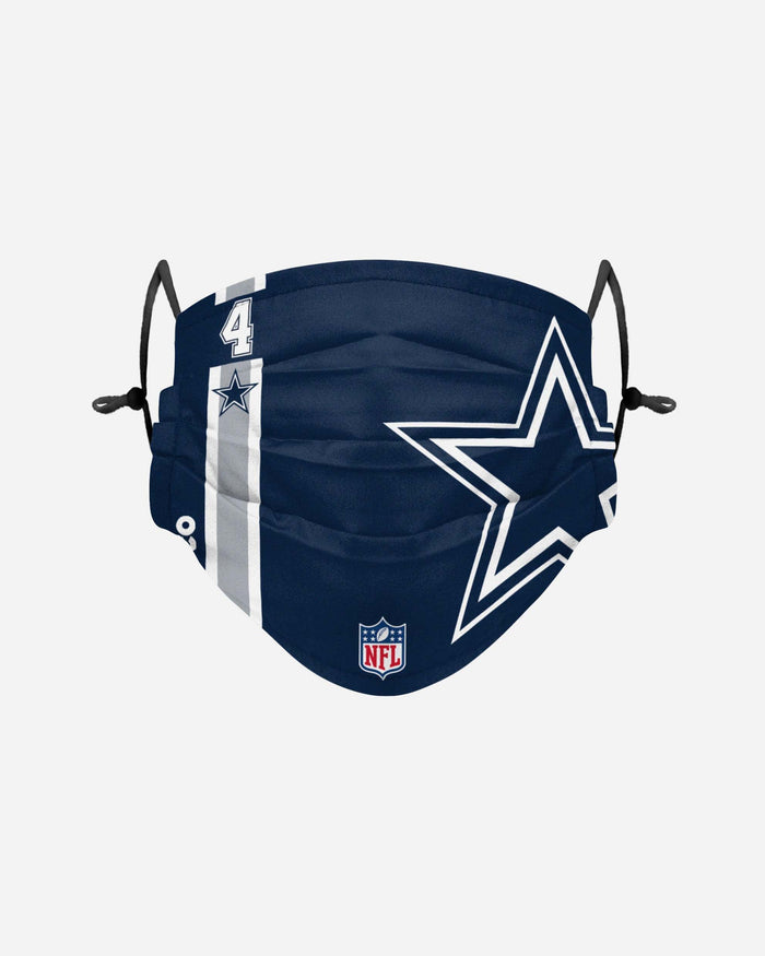 Dak Prescott Dallas Cowboys On-Field Sideline Logo Face Cover FOCO - FOCO.com