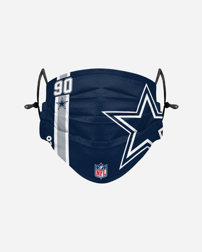 Demarcus Lawrence Dallas Cowboys On-Field Sideline Logo Face Cover FOCO - FOCO.com