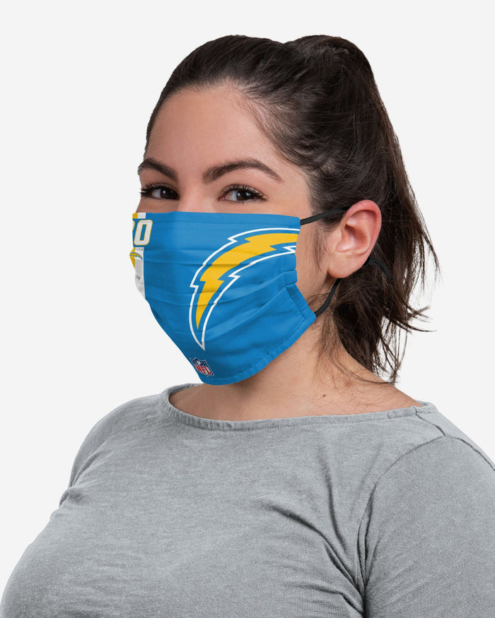 Austin Ekeler Los Angeles Chargers On-Field Sideline Logo Face Cover FOCO - FOCO.com