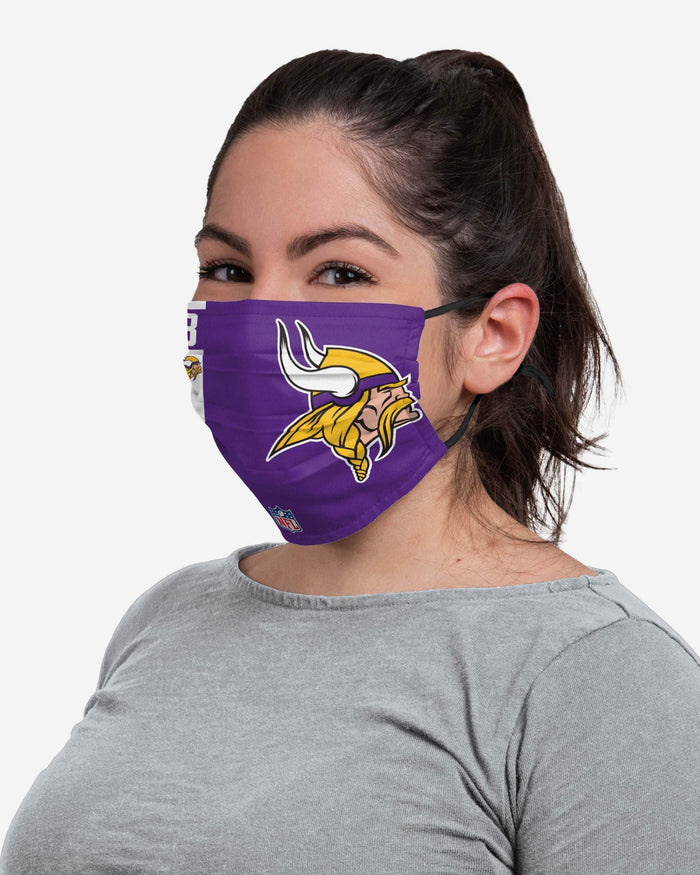 Kirk Cousins Minnesota Vikings On-Field Sideline Logo Face Cover FOCO - FOCO.com