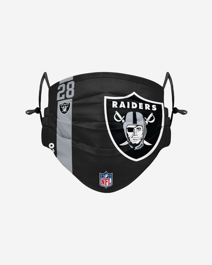 Josh Jacobs Las Vegas Raiders On-Field Sideline Logo Face Cover FOCO - FOCO.com