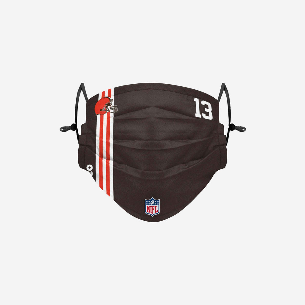 Odell Beckham Jr Cleveland Browns On-Field Sideline Face Cover FOCO - FOCO.com