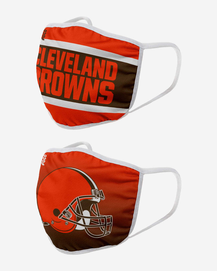 Cleveland Browns Printed 2 Pack Face Cover FOCO - FOCO.com