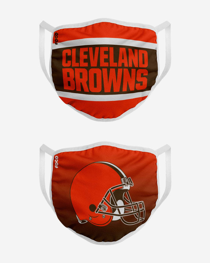 Cleveland Browns Printed 2 Pack Face Cover FOCO - FOCO.com