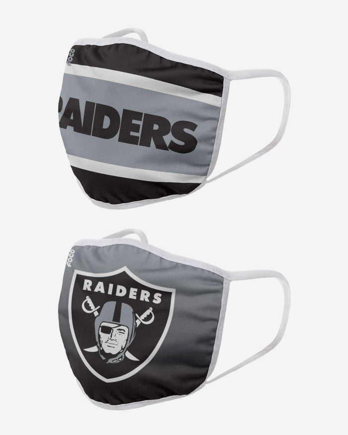 Las Vegas Raiders Printed 2 Pack Face Cover FOCO - FOCO.com