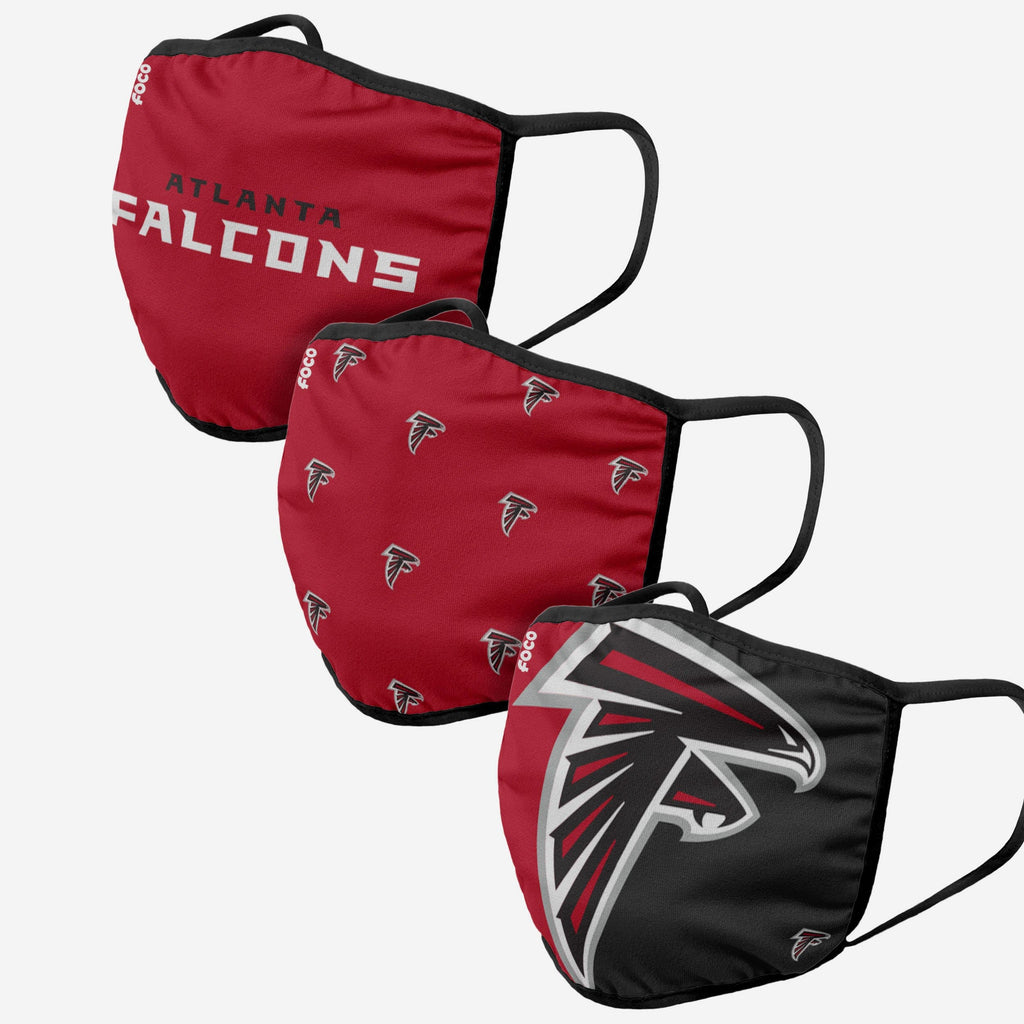 Atlanta Falcons 3 Pack Face Cover FOCO Adult - FOCO.com