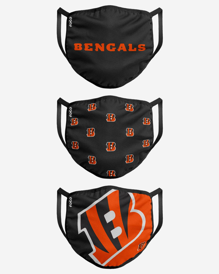 Cincinnati Bengals 3 Pack Face Cover FOCO - FOCO.com