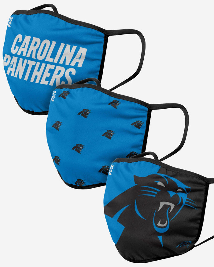 Carolina Panthers 3 Pack Face Cover FOCO Adult - FOCO.com