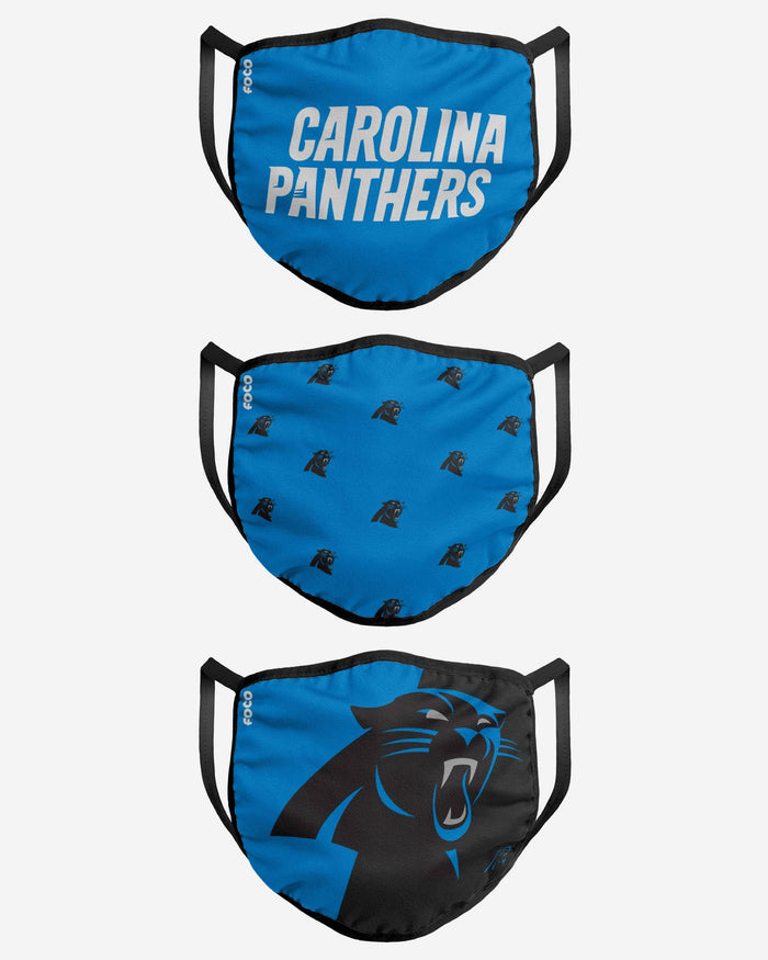 Carolina Panthers 3 Pack Face Cover FOCO - FOCO.com