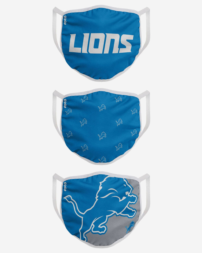 Detroit Lions 3 Pack Face Cover FOCO - FOCO.com