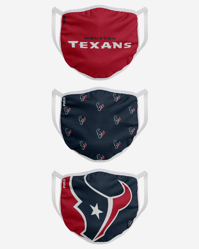 Houston Texans 3 Pack Face Cover FOCO - FOCO.com