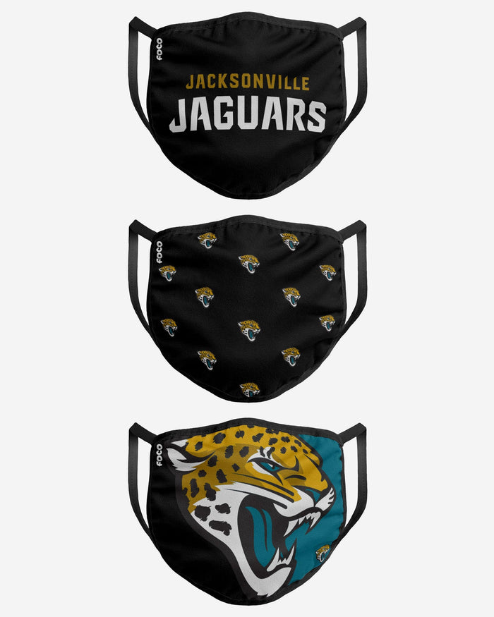 Jacksonville Jaguars 3 Pack Face Cover FOCO - FOCO.com