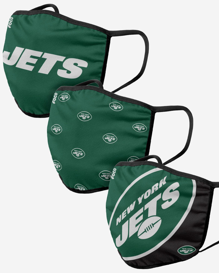New York Jets 3 Pack Face Cover FOCO Adult - FOCO.com