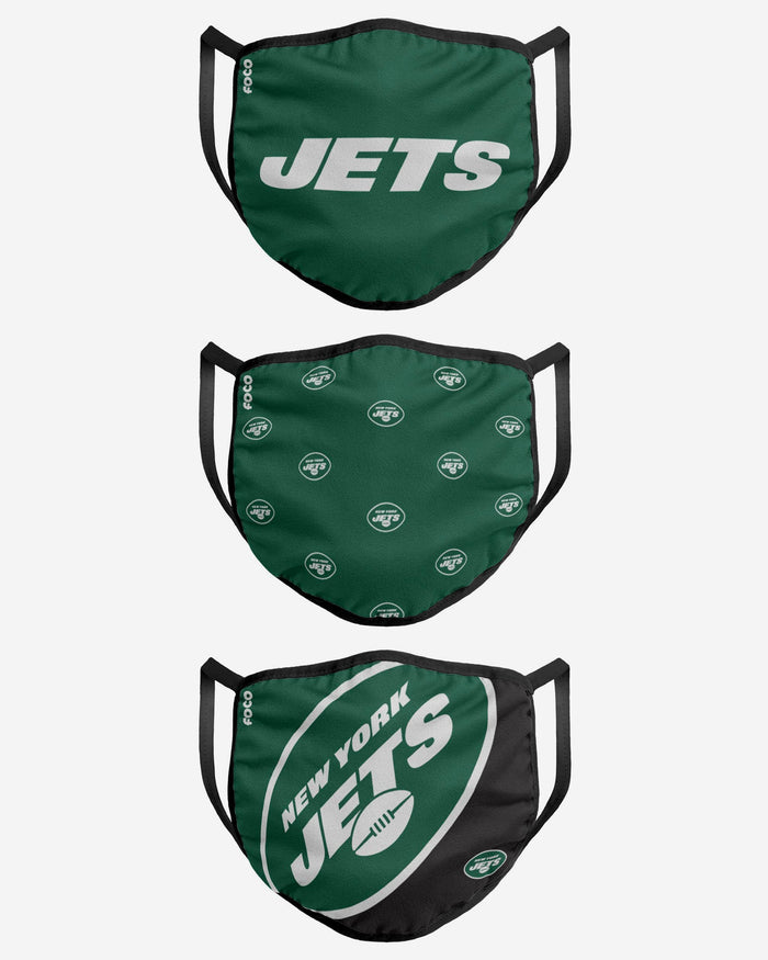 New York Jets 3 Pack Face Cover FOCO - FOCO.com