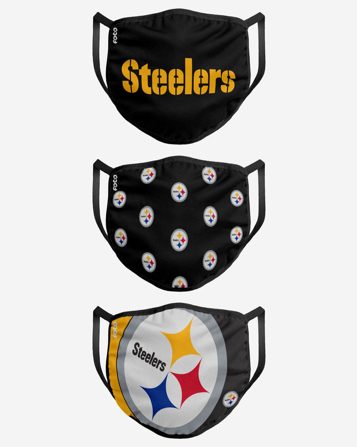 Pittsburgh Steelers 3 Pack Face Cover FOCO - FOCO.com