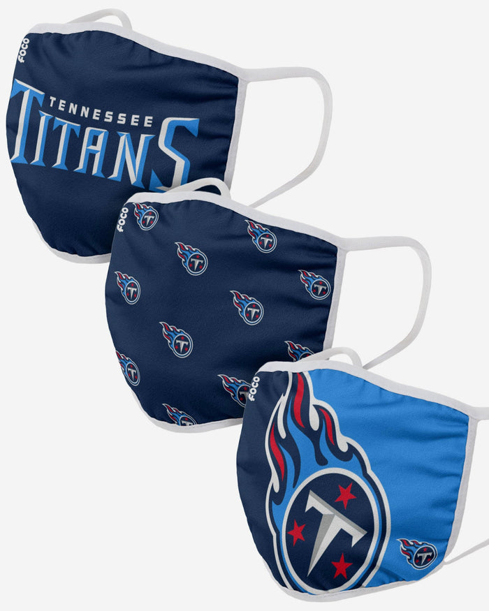 Tennessee Titans 3 Pack Face Cover FOCO Adult - FOCO.com