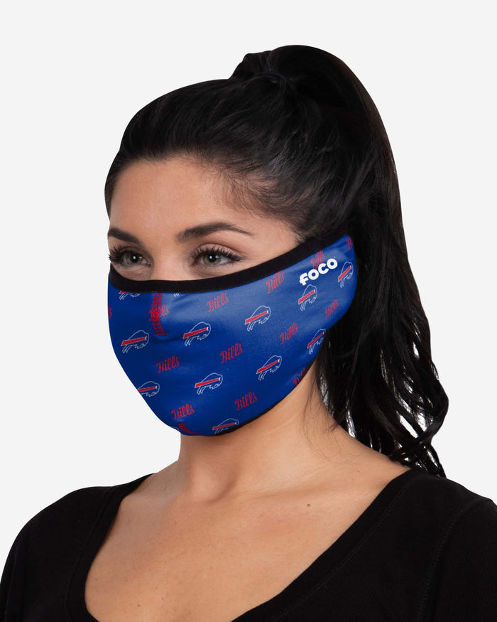 Buffalo Bills Repeat Script Earband Face Cover FOCO - FOCO.com