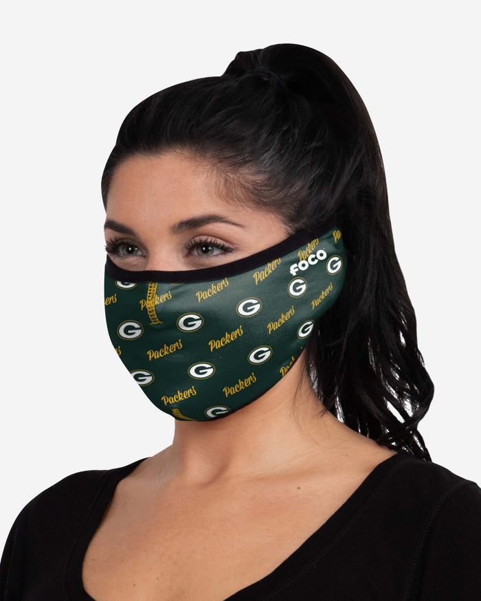 Green Bay Packers Repeat Script Earband Face Cover FOCO - FOCO.com