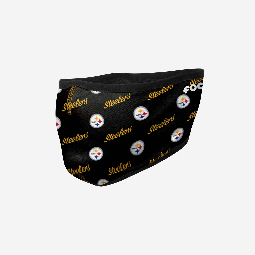 Pittsburgh Steelers Repeat Script Earband Face Cover FOCO - FOCO.com