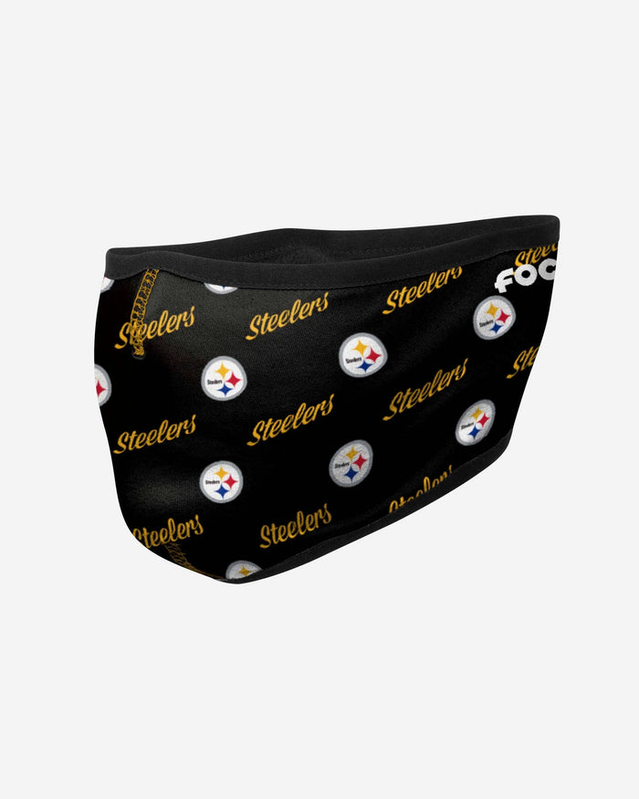 Pittsburgh Steelers Repeat Script Earband Face Cover FOCO - FOCO.com