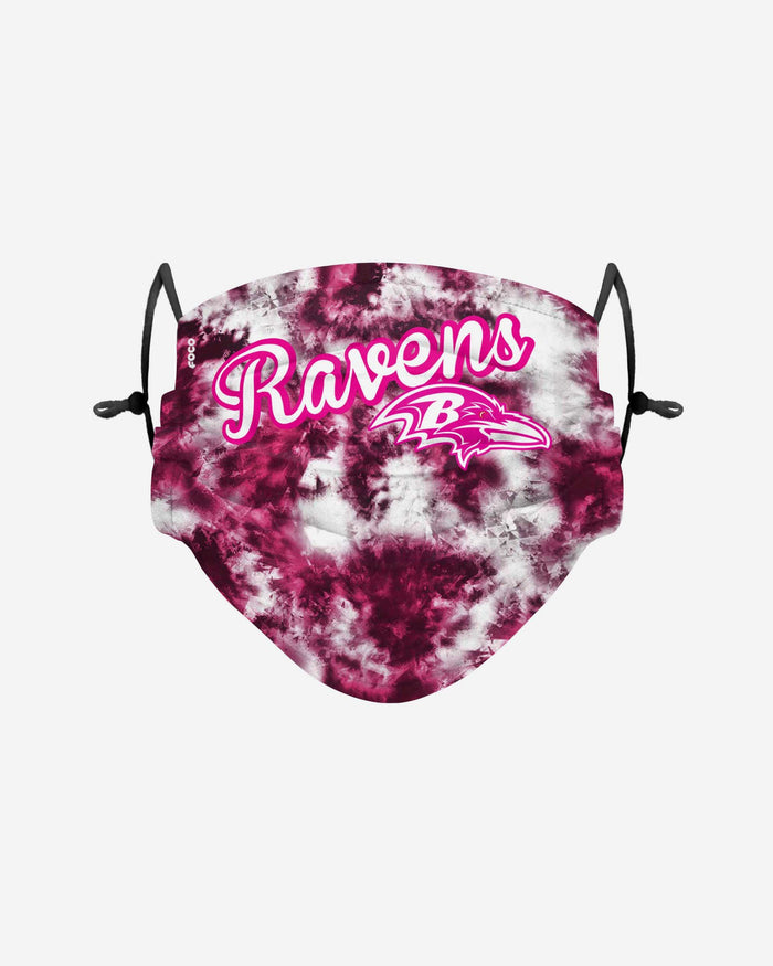 Baltimore Ravens Pink Tie-Dye Adjustable Face Cover FOCO - FOCO.com