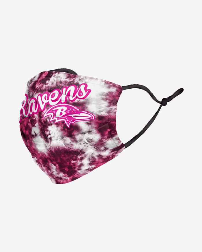 Baltimore Ravens Pink Tie-Dye Adjustable Face Cover FOCO - FOCO.com